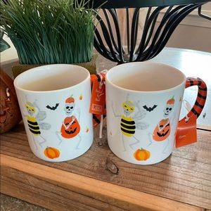 LANG CERAMIC “SKELETON DANCERS” MUGS